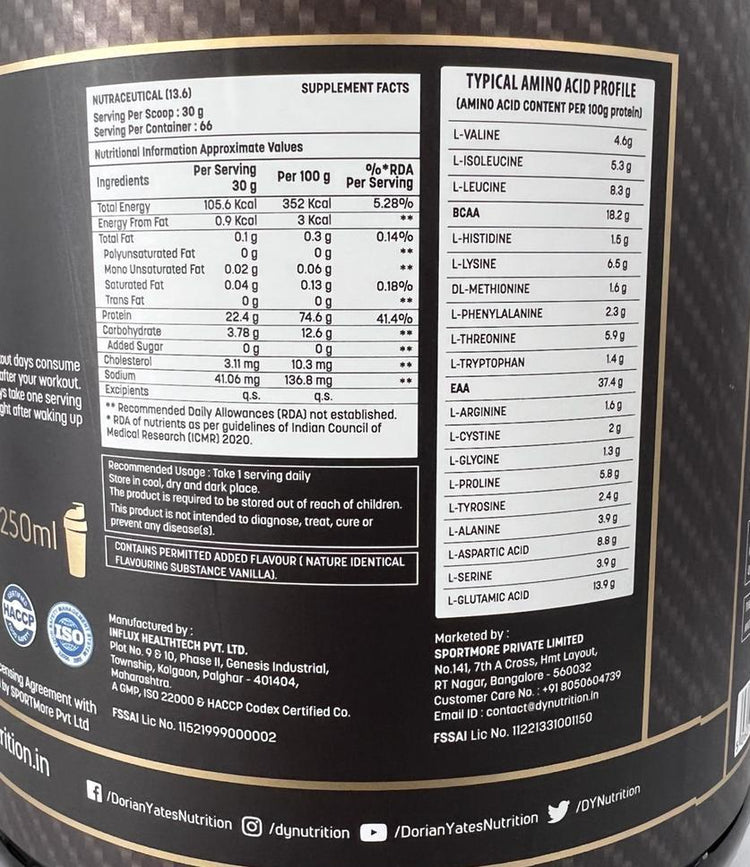 Whey Protein Shadowhey ISOLATE 2Kg, 66 Servings, for muscle and strength building, comes with high source of cross-flow filtered whey protein for maximum bioavailability. Consume after workout or in-between meals.