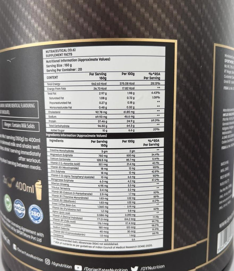 Mass Gainer Game Changer Mass 3Kg, 20 Servings, for muscle and strength building. Consume after workout or walk in the morning or in-between meals. Highly advisable for people having difficulty gaining muscle mass.