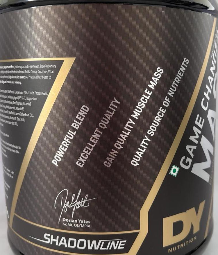 Mass Gainer Game Changer Mass 3Kg, 20 Servings, for muscle and strength building. Consume after workout or walk in the morning or in-between meals. Highly advisable for people having difficulty gaining muscle mass.